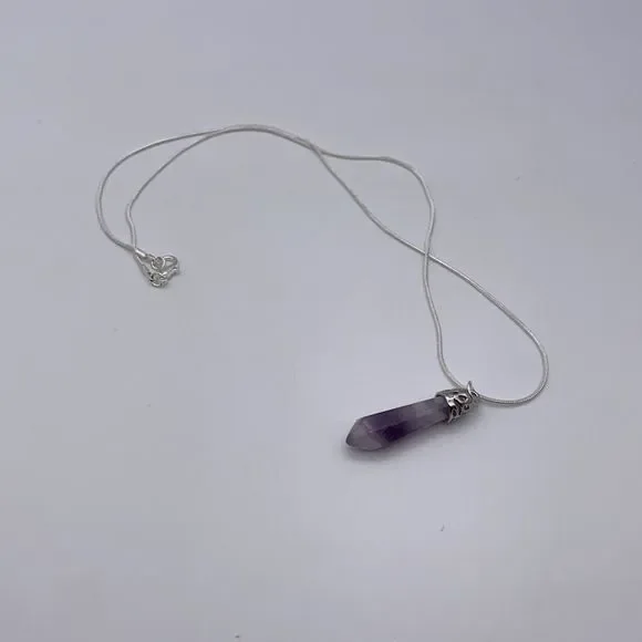 Purple Amethyst pendant necklace - Picture 3 of 3